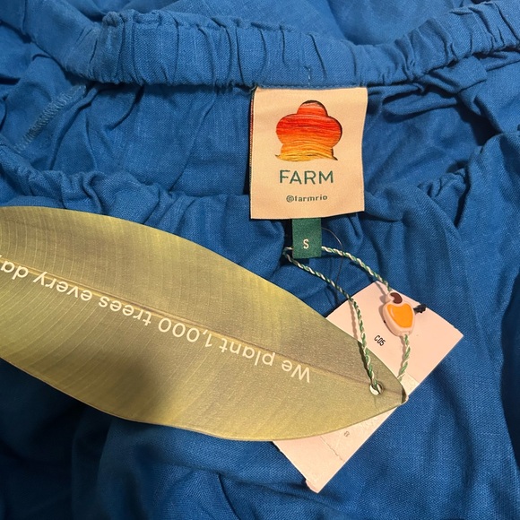 NWT Saks 5th Ave Farm Rio Knotted Cut-Out Linen-Blend Midi-Dress, small - Picture 4 of 6